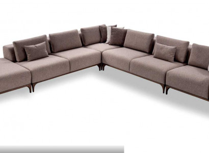 Wohnzimmer Ecksofa L-form Holz Modernen Luxus Design Eckgarnitur Eckcouch